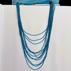 Gorgeous turquoise beaded necklace ready for the summer